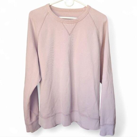 Madewell crewneck pullover sweatshirt XL light pink cozy warm fall basic - Picture 1 of 9